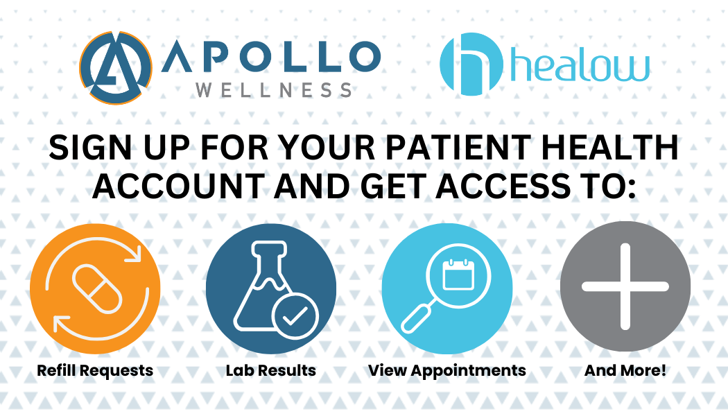 Sign up for your patient health account with Healow and get access to prescription refills, lab results, appointments, and more